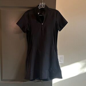 Adidas Black Short Sleeve Polo Dress